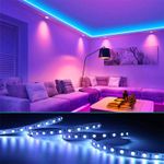 Casa si Gradina - Corpuri si surse de iluminat - Benzi LED - Kit Banda Flexibila LED Cu Telecomanda + Adaptor + Sursa, Lungime 5 metri, Lumini Albastru, Verde, Rosu - Infinity.ro