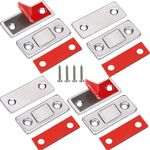 Casa si Gradina - Mobilier - Feronerie si accesorii mobila - Set de 4 inchizatoare magnetice slim, cu suruburi incluse pentru usi si sertare, pentru usa dulap, Argintiu, - Infinity.ro