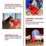 Casa si Gradina - Gradinarit si plante - Produse zootehnice - Adapatoare animale - Set castroane pentru adapatori automate de pui, Rosu, 6 bucati - Infinity.ro