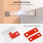 Casa si Gradina - Mobilier - Feronerie si accesorii mobila - Set de 4 inchizatoare magnetice slim, cu suruburi incluse pentru usi si sertare, pentru usa dulap, Argintiu, - Infinity.ro