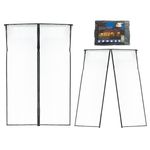 Casa si Gradina - Constructii - Ferestre si accesorii - Accesorii ferestre - Plasa de tantari magnetica iMK, neagra, pentru usa 85X210CM - Infinity.ro
