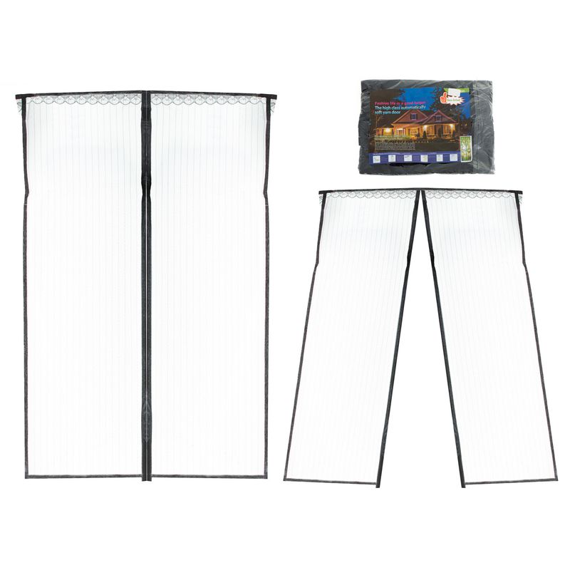 Casa si Gradina - Constructii - Ferestre si accesorii - Accesorii ferestre - Plasa de tantari magnetica iMK, neagra, pentru usa 85X210CM - Infinity.ro