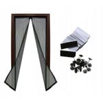Casa si Gradina - Constructii - Ferestre si accesorii - Accesorii ferestre - Plasa anti-insecte, pentru usa, 100x220 cm, inchidere magnetica, negru - Infinity.ro
