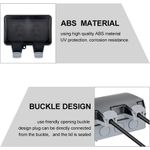 Casa si Gradina - Electrice - Prize - Priza dubla pentru exterior, montare la suprafata, rezistenta la intemperii si praf, Policarbonat, Gri/Alb - Infinity.ro