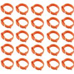 Petshop - Articole imbracaminte - Incaltaminte animale - Set 100 inele ajustabile pentru pasari, Plastic, Portocaliu - Infinity.ro
