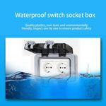 Casa si Gradina - Electrice - Prize - Priza dubla, Policarbonat, Pentru exterior, Rezistenta la apa, Gri/Alb - Infinity.ro