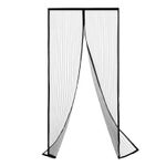 Casa si Gradina - Constructii - Ferestre si accesorii - Accesorii ferestre - Plasa anti-insecte, pentru usa, 100x220 cm, inchidere magnetica, negru - Infinity.ro