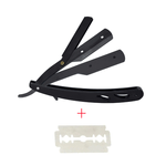 Ingrijire personala si Cosmetice - Aparate & accesorii ingrijire personala - Aparate de ras si tuns - Aparate de ras clasice - Brici profesional pentru barbierit si ras capilar, brici din otel inoxidabil, lungime 14 cm, negru - Infinity.ro