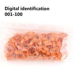 Petshop - Articole imbracaminte - Incaltaminte animale - Set 100 inele ajustabile pentru pasari, Plastic, Portocaliu - Infinity.ro