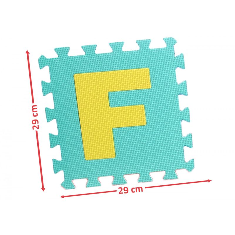 Jucarii, Copii si Bebe - Jucarii si jocuri - Jocuri si puzzle - Puzzle - Covor puzzle din spuma, 10 piese cu litere,29x29 cm Multicolor - Infinity.ro