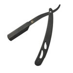 Ingrijire personala si Cosmetice - Aparate & accesorii ingrijire personala - Aparate de ras si tuns - Aparate de ras clasice - Brici metalic cu lama clasica pentru tuns / barbierit, culoare negru - Infinity.ro
