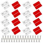 Casa si Gradina - Mobilier - Feronerie si accesorii mobila - Set de 8 inchizatoare magnetice, cu 32 suruburi, pentru usa, dulap, Argintiu - Infinity.ro