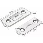 Casa si Gradina - Mobilier - Feronerie si accesorii mobila - Set de 8 inchizatoare magnetice, cu 32 suruburi, pentru usa, dulap, Argintiu - Infinity.ro
