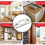 Casa si Gradina - Mobilier - Feronerie si accesorii mobila - Set de 8 inchizatoare magnetice, cu 32 suruburi, pentru usa, dulap, Argintiu - Infinity.ro