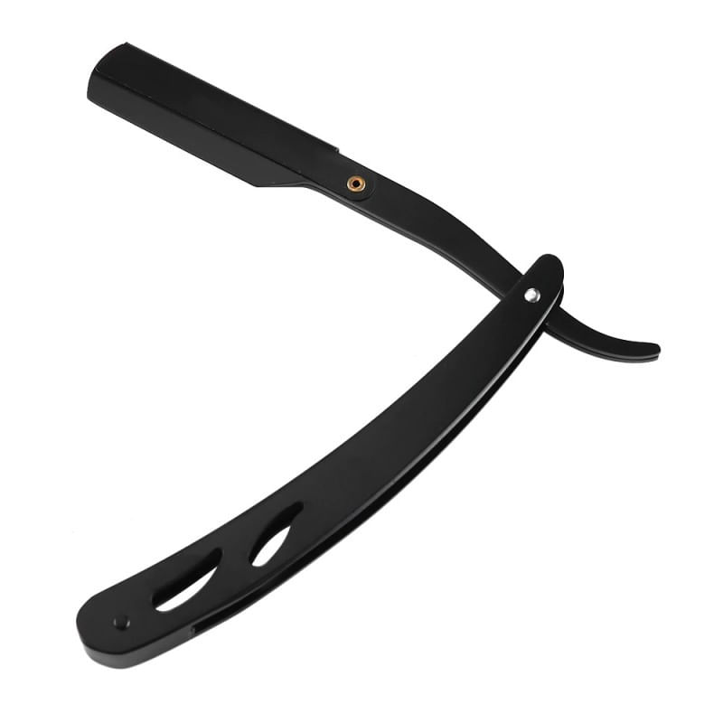Ingrijire personala si Cosmetice - Aparate & accesorii ingrijire personala - Aparate de ras si tuns - Aparate de ras clasice - Brici metalic cu lama clasica pentru tuns / barbierit, culoare negru - Infinity.ro