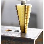 Casa si Gradina - Constructii - Scule electrice si accesorii - Seturi si accesorii pentru gaurit si insurubat - Set Profesional de 3 Burghie Con in Trepte  Dimensiuni Versatile 4-32mm pentru Lucrari Precise - Infinity.ro