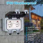 Casa si Gradina - Electrice - Prize - Priza impermeabila exterior, IP66, Gri - Infinity.ro