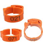 Petshop - Articole imbracaminte - Incaltaminte animale - Set 100 inele pentru pasari, Plastic, 1-100, Portocaliu - Infinity.ro
