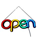 Casa si Gradina - Corpuri si surse de iluminat - Iluminat comercial si industrial - Corpuri iluminat comercial - Reclama semn luminos led neon cu mesaj OPEN - Infinity.ro