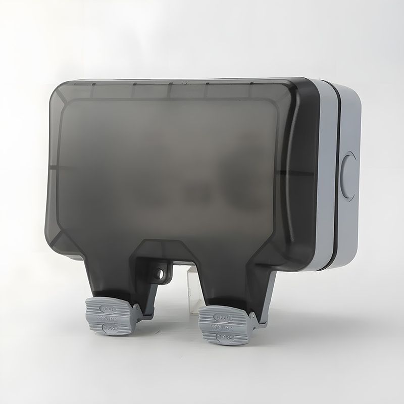 Casa si Gradina - Electrice - Prize - Priza dubla exterior INNOVIX, Model Standard European, 250V/16A, IP66, rezistenta la apa si praf, gri cu - Infinity.ro