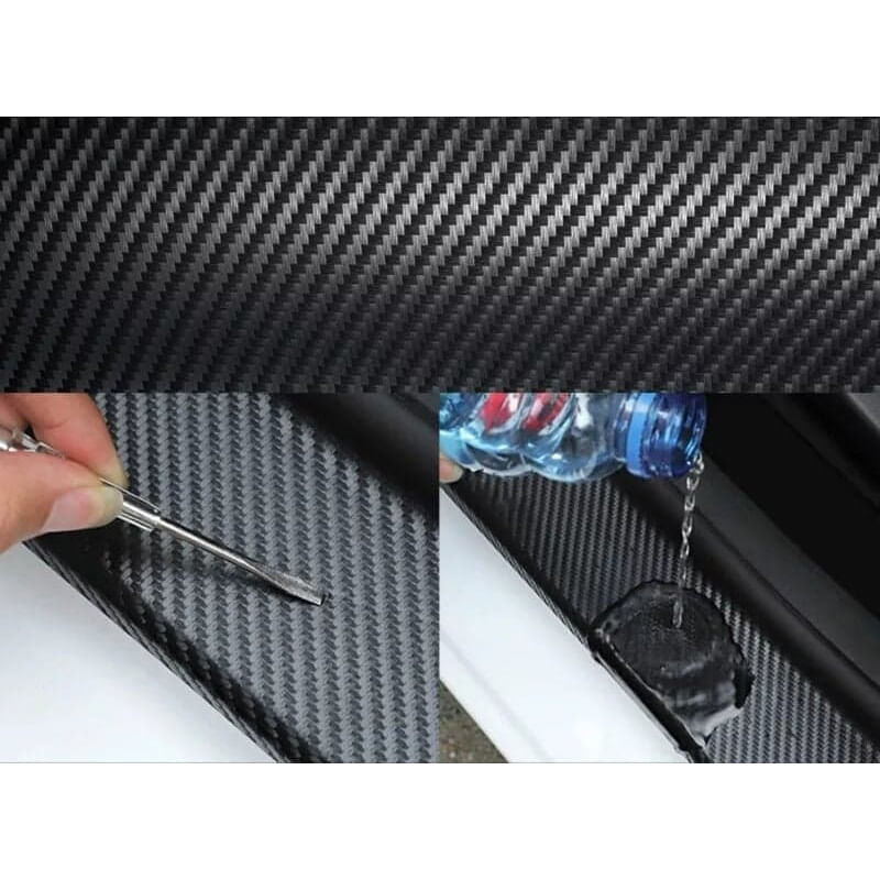 Auto si Moto - Piese auto si accesorii - Piese auto - Tuning - Banda anti-coliziune, De protectie, Din carbon, Gri, 5m x 10 cm - Infinity.ro