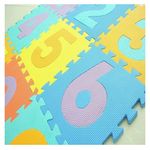 Jucarii, Copii si Bebe - Jucarii si jocuri - Jocuri si puzzle - Puzzle - Covor din spuma tip puzzle cu Cifre pentru copii, antiderapant, termoizolant, impermeabil, 10 piese, 29 x 29 x - Infinity.ro