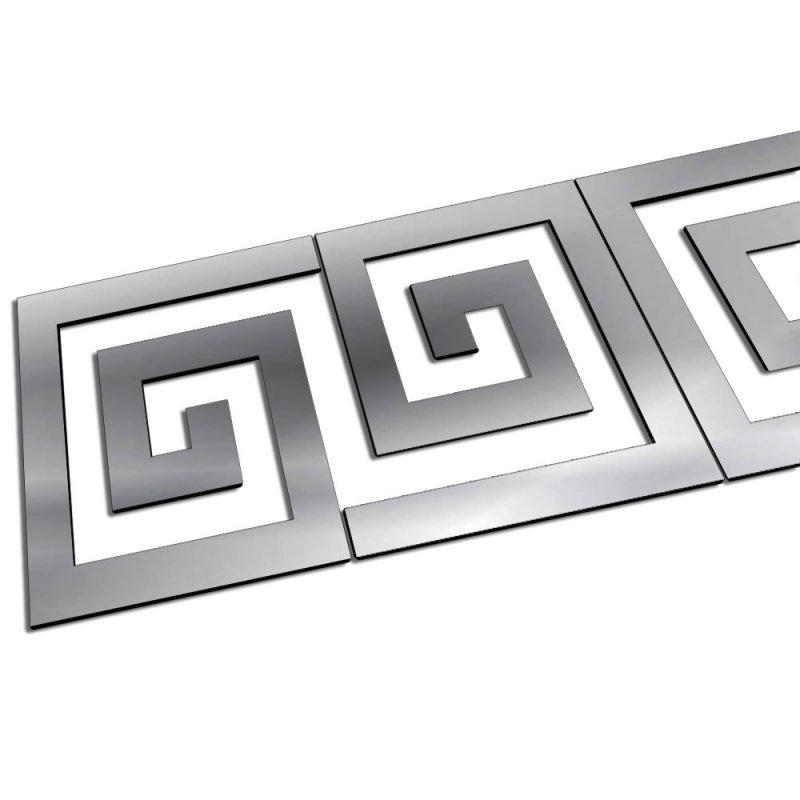 Casa si Gradina - Decoratiuni - Stickere decorative - Set Stickere Acril Decorative, Desing Grecesc, 102 mm x 104 mm x 10 Bucati - Infinity.ro