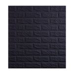 Casa si Gradina - Decoratiuni - Tapet - Tapet 3D Black design perete modern din caramida in relief, Autoadeziv , 77x70 cm - Infinity.ro