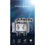 Casa si Gradina - Electrice - Prize - Priza dubla exterior INNOVIX, Model Standard European, 250V/16A, IP66, rezistenta la apa si praf, gri cu - Infinity.ro