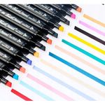 Carti si Birotica - Birotica - Instrumente de scris - Markere si carioci - Set 40 markere multicolore, eSimplu, 2 capete subtire si gros, premium, cu geanta de depozitare - Infinity.ro