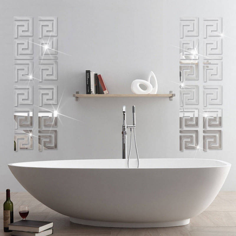 Casa si Gradina - Decoratiuni - Stickere decorative - Set Stickere Acril Decorative, Desing Grecesc, 102 mm x 104 mm x 10 Bucati - Infinity.ro
