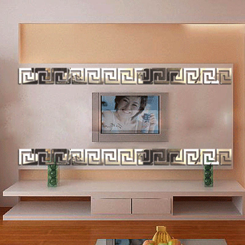 Casa si Gradina - Decoratiuni - Stickere decorative - Set Stickere Acril Decorative, Desing Grecesc, 102 mm x 104 mm x 10 Bucati - Infinity.ro