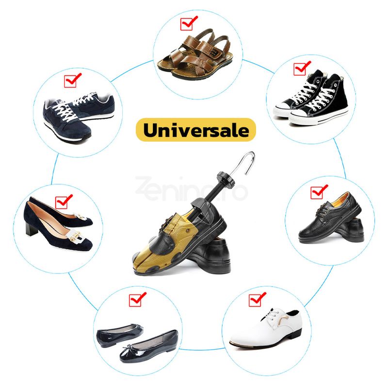 Fashion, accesorii si bijuterii - Femei - Incaltaminte femei - Accesorii incaltaminte - Set 2 Sanuri Reglabile Zenino - Alungit si Largit Pantofi, Universal, Arc, Marime 35-42, ABS, Galben - Infinity.ro