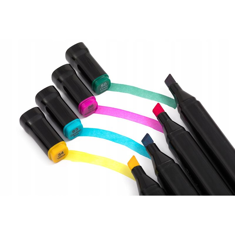 Carti si Birotica - Birotica - Instrumente de scris - Markere si carioci - Set Markere, Severno, Permanente, 2 varfuri, 48 bucati - Infinity.ro