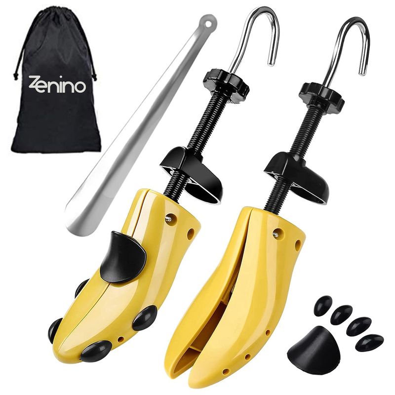 Fashion, accesorii si bijuterii - Femei - Incaltaminte femei - Accesorii incaltaminte - Set 2 Sanuri Reglabile Zenino - Alungit si Largit Pantofi, Universal, Arc, Marime 35-42, ABS, Galben - Infinity.ro