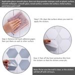 Casa si Gradina - Decoratiuni - Oglinzi - Set 12 stickere perete, Stil oglinda, Hexagon, 126x110x63 mm, Auriu - Infinity.ro