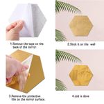 Casa si Gradina - Decoratiuni - Oglinzi - Set 12 stickere perete, Stil oglinda, Hexagon, 126x110x63 mm, Auriu - Infinity.ro