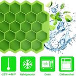 Casa si Gradina - Bucatarie si vesela - Accesorii bar - Forme cuburi de gheata - Set 2 tavi pentru cuburi de gheata, Forma hexagon, 37 cuburi, Silicon, 20.8x12.5x2.5 cm, Verde - Infinity.ro