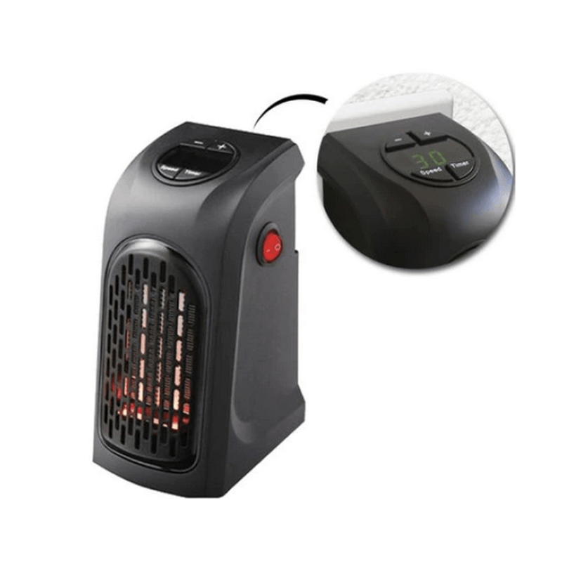 Electronice si Electrocasnice - Climatizare si sisteme de incalzire - Aparate incalzire aer - Aeroterme - Mini Aeroterma Electrica cu Telecomanda pentru Camera sau Birou, Afisaj LED cu Control Temperatura, Element de - Infinity.ro