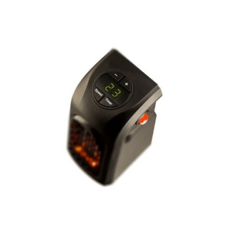 Electronice si Electrocasnice - Climatizare si sisteme de incalzire - Aparate incalzire aer - Aeroterme - Mini aeroterma portabila pentru priza, Handy Heater Black Design - Infinity.ro