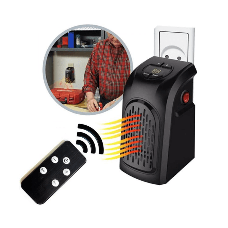 Electronice si Electrocasnice - Climatizare si sisteme de incalzire - Aparate incalzire aer - Aeroterme - Mini Aeroterma Portabila Pentru Priza, HYT , Cu Afisaj Digital, Termostat Reglabil Si Doua Trepte De Viteza, - Infinity.ro