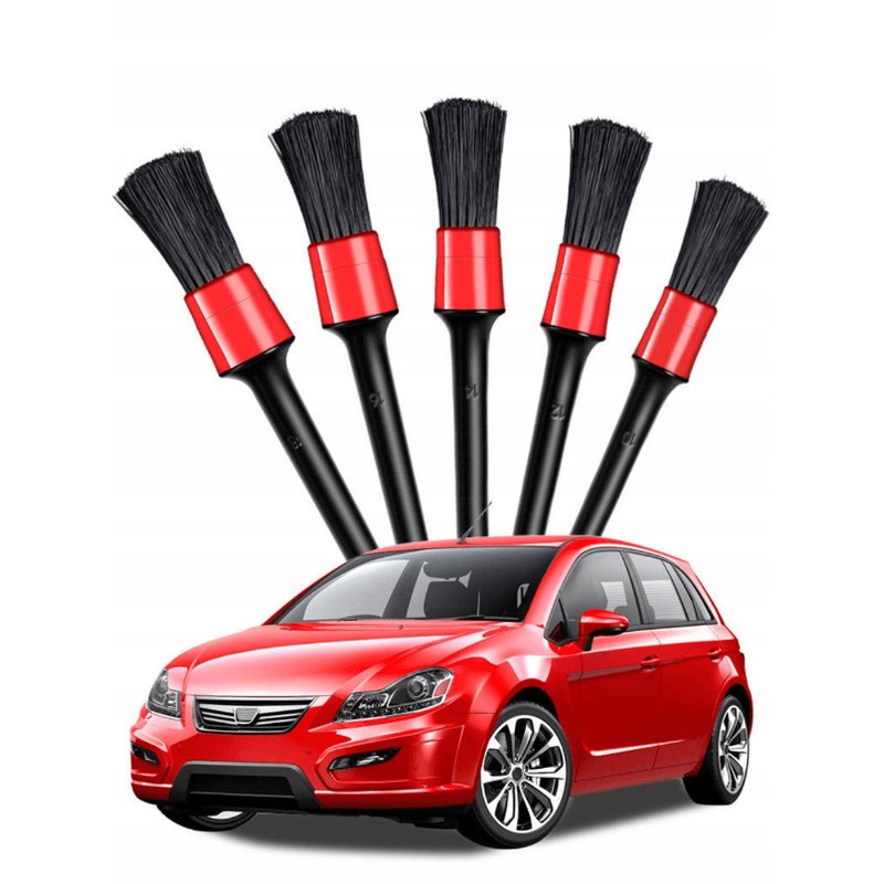Auto si Moto - Piese auto si accesorii - Piese auto - Tuning - Set 5 pensule detailing auto, din plastic si nailon, lungimea perilor 5 cm, dimensiune toatala - Infinity.ro