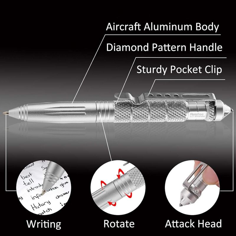 Carti si Birotica - Birotica - Instrumente de scris - Pixuri si stilouri - Pix Tactic Multifunctional ideal pentru Autoaparare, Instrument de Scris si Spargere Geam in caz de Urgenta, - Infinity.ro