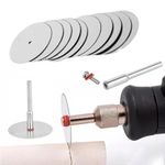 Casa si Gradina - Constructii - Scule electrice si accesorii - Accesorii fierastraie electrice - Set 10 discuri de taiere cu tija, Inox, 22/25/32 mm, Argintiu - Infinity.ro