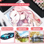 Carti si Birotica - Birotica - Instrumente de scris - Markere si carioci - Set 48 Markere, geanta de depozitare inclusa, 2 tipuri de varf, pe baza de alcool, culori intense, - Infinity.ro