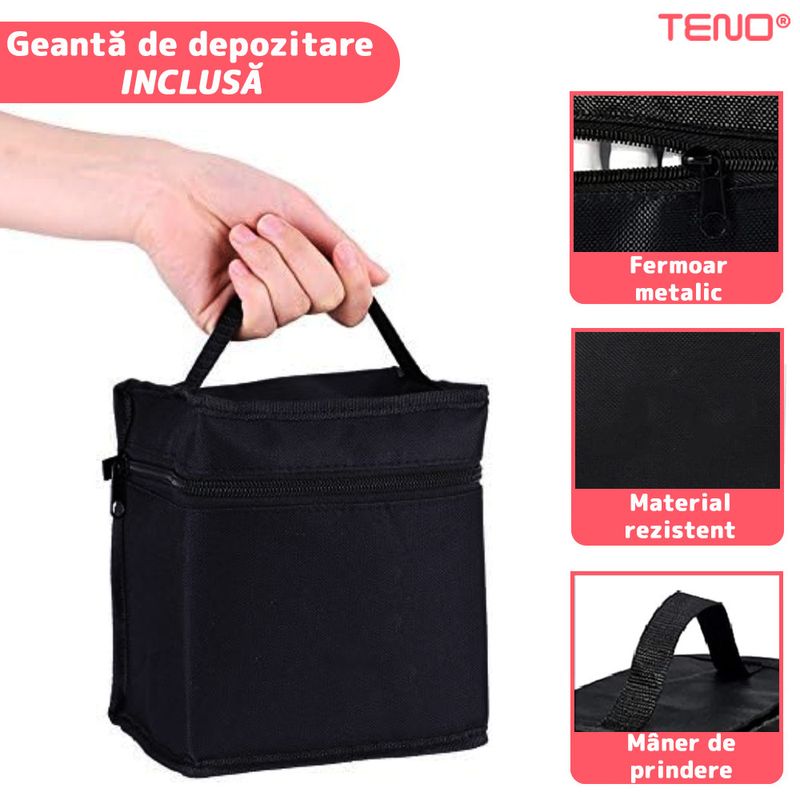 Carti si Birotica - Birotica - Instrumente de scris - Markere si carioci - Set 48 Markere, geanta de depozitare inclusa, 2 tipuri de varf, pe baza de alcool, culori intense, - Infinity.ro