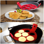 Casa si Gradina - Bucatarie si vesela - Ustensile bucatarie - Forme prajituri - Forma pentru clatite/oua, silicon, rosu - Infinity.ro