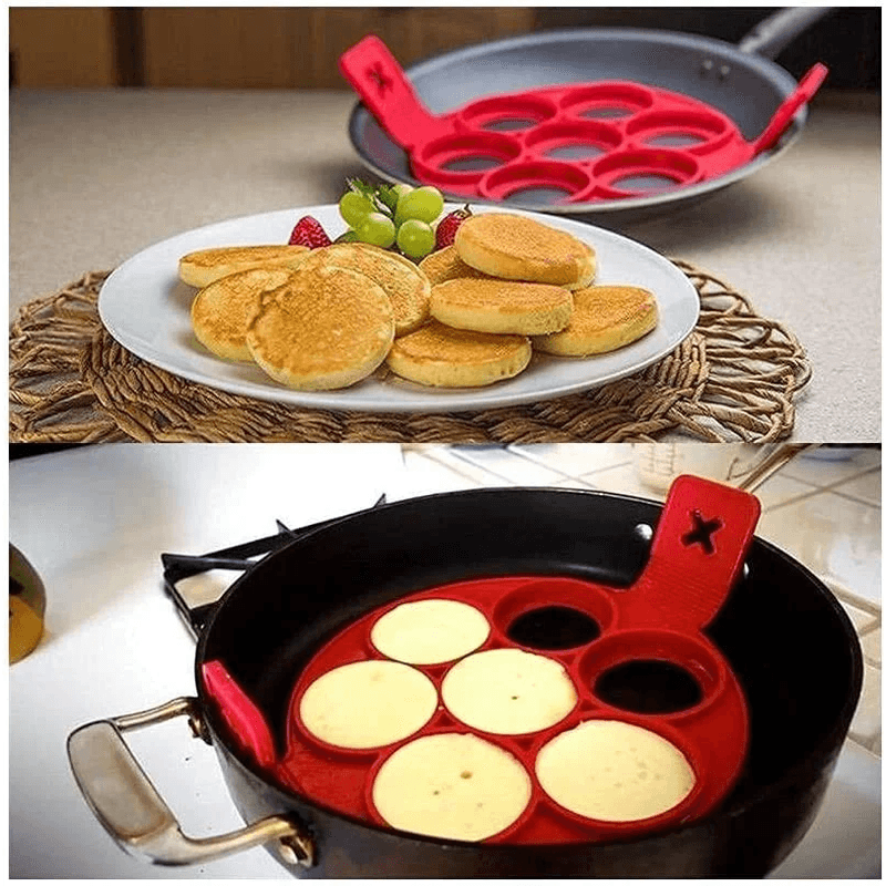 Casa si Gradina - Bucatarie si vesela - Ustensile bucatarie - Forme prajituri - Forma pentru clatite/oua, silicon, rosu - Infinity.ro