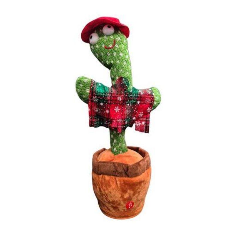 Jucarii, Copii si Bebe - Jucarii si jocuri - Jucarii & jocuri educative - Jucarii interactive - Jucarie interactiva Cactus Vorbitor si Dansator, 32 cm, cu baterii incluse, danseaza si repeta ceea ce spune - Infinity.ro