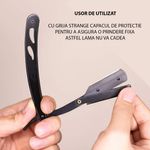 Ingrijire personala si Cosmetice - Aparate & accesorii ingrijire personala - Aparate de ras si tuns - Aparate de ras clasice - Brici pentru ras Ardette, BT10NG, cu lama interschimbabila, otel inoxidabil, Negru - Infinity.ro